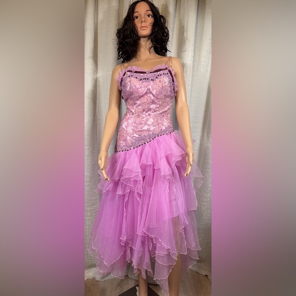 Mystique Lavender Beaded Lace Tulle Dress Sz 2 | Prom • Formal • Evening - Picture 7 of 11